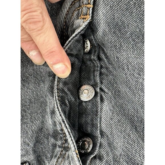 Topshop Editor Gray Denim Women's Jeans Button Fly W20 L29 - Picture 6 of 12